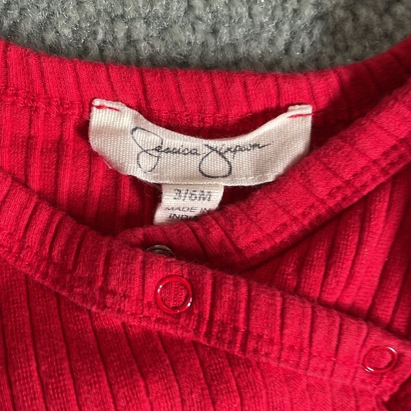 Jessica Simpson frilled bodysuit 3-6 months VGUC - Picture 2 of 3